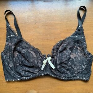 Black Pink Lace Bra Victorias Secret